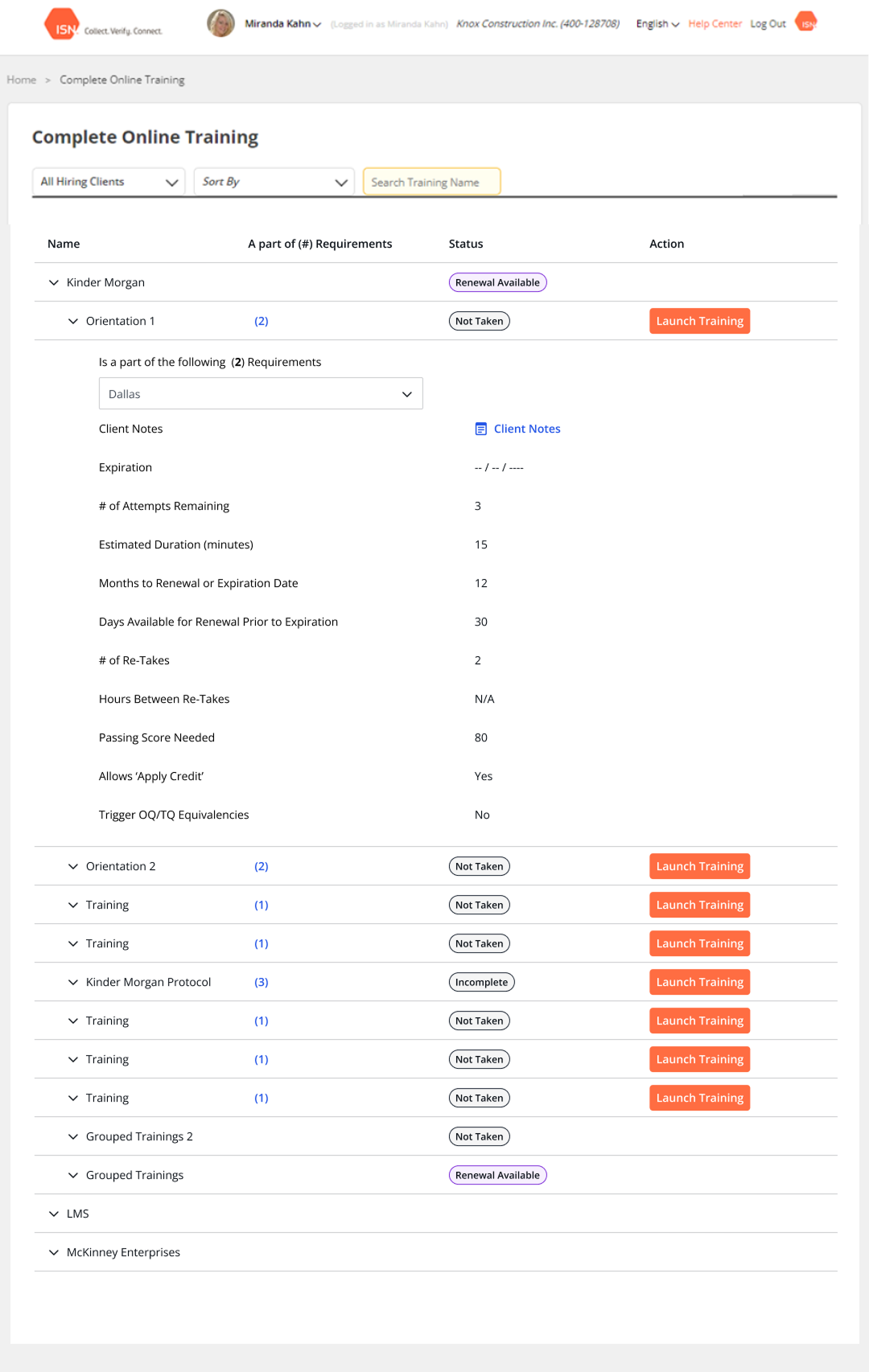 Worker readiness — Expanded view
